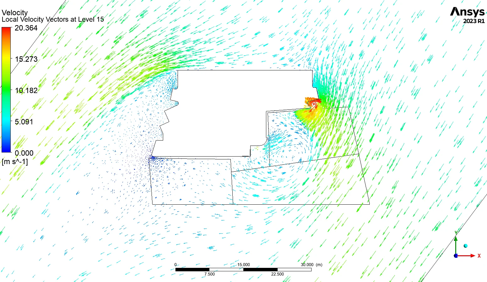 Upper-level condenser interaction for the icon oceania CFD study